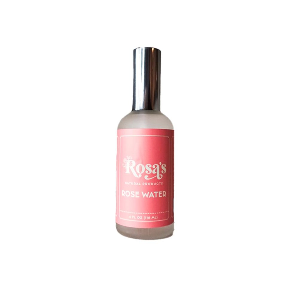 Rosa's Natural Products Rose Water Facial Mist & Hair Hydrator, Pure Rosewater, Jojoba for All-Day Moisture