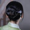 Generic Ebony hairpin Purple lilac tassel Pearl delicate hairpin Chinese Hanfu Hair accessories girls daily cheongsam horse skirt accessories, Black view 3