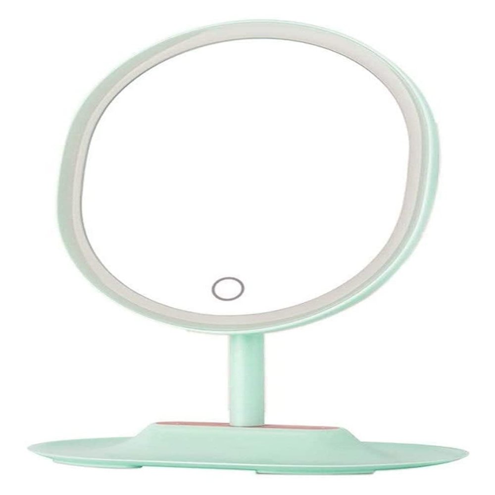KarFri Led Makeup Mirror Makeup Mirror Small Vanity Mirror with Lights, LED Compact Tabletop Mirrors Dual Power Adjustable Stand