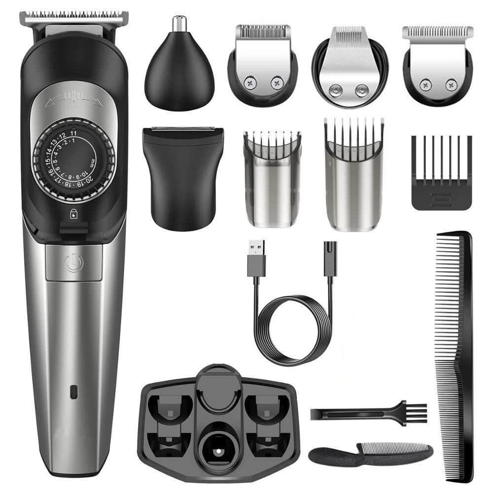Barber Scissors Hair Clippers for Men, Adjustable All in one Electric Hair Trimmer for Men Body Shaver Rechargeable Beard Trimmer Hair Cutting Machine Cord Cordless
