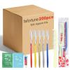 Bulk Hygiene Kits for Homeless,Disposable Toothbrushes with Toothpaste and Comb for Homeless Individually WrappedBasic Toiletry Kits Travel Size Shampoo And Body Wash For Hotel,Air Bnb Charity (200) view 1