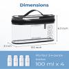 BAGSMART TSA Approved Toiletry Bag, 2 Pack Clear Makeup Cosmetic Bag Organizer, Quart Size Travel Bag for Toiletries, Carry-on Travel Accessories Essentials, Pink-2pcs view 4