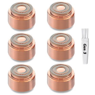Generation 3 Replacement Heads for Finishing Touch Flawless Facial Hair Remover, Double Precision Replacement Blades Heads Compatible with New Flawless Gen 3, 6 pack