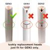 Generation 3 Replacement Heads for Finishing Touch Flawless Facial Hair Remover, Double Precision Replacement Blades Heads Compatible with New Flawless Gen 3, 6 pack view 2