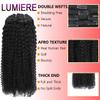 Lumiere Clip In Hair Extensions Real Human Hair 4B 4C Afro Curly Clip Ins Hair Extensions Full Head Seamless Clip In Hair Extensions 120gram 8 Pcs With 20 Clips Brazilian Remy Hair 1B Color 18 Inch view 3