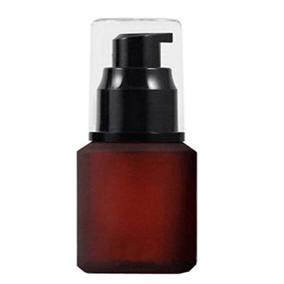 2PCS 60ml/2oz Wine Red Empty Glass Lotion Pump Bottles Dispenser with Pump Head Top Travel Sample Packing Cosmetic Makeup Container Storage for Lotion Emulsion Essence Massage Oil