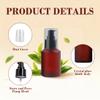 2PCS 60ml/2oz Wine Red Empty Glass Lotion Pump Bottles Dispenser with Pump Head Top Travel Sample Packing Cosmetic Makeup Container Storage for Lotion Emulsion Essence Massage Oil view 3