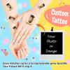 Custom Temporary Tattoos with Photo Face Name Logo Text Personalized Tattoo for Women Men Make Your Own Temporary Tattoos Gift for Birthday Party Graduation 1 Set of 15 Pieces view 2