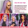 13x4 HD Transparent Purple Wig Human Hair,Deep Purple Lace Front Wigs Human Hair 150% Density Colored Lilac Wigs Human Hair Transparent Lace Frontal Wigs Human Hair Pre Plucked with Baby Hair 26Inch view 4