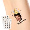 Custom Temporary Tattoos with Photo Face Name Logo Text Personalized Tattoo for Women Men Make Your Own Temporary Tattoos Gift for Birthday Party Graduation 1 Set of 15 Pieces view 1