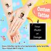 Custom Temporary Tattoos with Photo Face Name Logo Text Personalized Tattoo for Women Men Make Your Own Temporary Tattoos Gift for Birthday Party Graduation 1 Set of 15 Pieces view 2