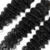 12A Deep Wave Bundles Human Hair 18 20 22 Inch Brazilian Deep Wave Curly 3 Bundles Human Hair Wet And Wavy Bundles Natural Black view 2