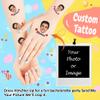 Custom Temporary Tattoos with Photo Face Name Logo Text Personalized Tattoo for Women Men Make Your Own Temporary Tattoos Gift for Birthday Party Graduation 1 Set of 15 Pieces view 2