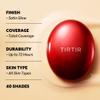 TIRTIR Mask Fit Red Cushion Foundation | Full coverage, Weightless, Skin fit, Satin Glow Finish, Korean Makeup BB Foundation, beauty, Tattoo cover up, Buildable (#13C Fair, 0.63 Fl Oz) view 4