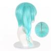 Shqncoh Anime Rabbit Bunny Wig Medium Cyan Gradient with Twin Clip on Braids Party Hair Halloween Cosplay Props Accessory view 4