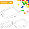 3Pcs Clear Zipper Pouch, PVC Plastic Cosmetic Travel Bag, Portable Travel Organizer Bins, Durable Makeup Bags for Toy Storage, Pencil Case(White-13.8+9.9+7.5inch) view 2