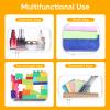 3Pcs Clear Zipper Pouch, PVC Plastic Cosmetic Travel Bag, Portable Travel Organizer Bins, Durable Makeup Bags for Toy Storage, Pencil Case(White-13.8+9.9+7.5inch) view 4