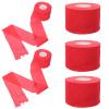 LUOZZY 5 Rolls Barber Neck Strips Disposable Paper Neck Strips Keep Neck Clean Rollls Style Neck Strips Barber Salon Supplies - Red view 1