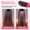 LaughYee Flat Iron Comb Attachment, 3.94 x 2.05 inches, Plastic, Black, Clip On Accessory for Home and Salon Hair Styling (comb attachment, flat iron hair straightener accessory) view 2
