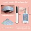 Boko Body Glitter Spray, Glitter Spray for Sparkling Body Face Hair Nail Clothes, Hair Glitter Spray Body Shimmer Powder for Highlighter Makeup Festival Party Concert Rave Accessories view 4