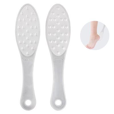 2PCS Stainless Steel Foot Scraper,Professional Foot Rasp Scrubber,Double Sided Pedicure Rasp for Cracked Heel and Dead Foot Skin, Easy to Clean Pedicure Tool(Silver)