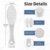 2PCS Stainless Steel Foot Scraper,Professional Foot Rasp Scrubber,Double Sided Pedicure Rasp for Cracked Heel and Dead Foot Skin, Easy to Clean Pedicure Tool(Silver) view 2