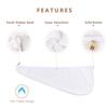 AIDEA Microfiber Hair Towel Wrap, 2 Pack Hair Turbans, Super Absorbent Quick Dry Hair Towel Wrap for All Hair Types Anti Frizz, 26"10", White view 2