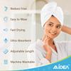 AIDEA Microfiber Hair Towel Wrap, 2 Pack Hair Turbans, Super Absorbent Quick Dry Hair Towel Wrap for All Hair Types Anti Frizz, 26"10", White view 4