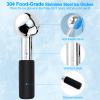 CGBE 360 Rotating Ice Globes For Face, Food-Grade Stainless Steel Facial Globes For Cryo Therapy, Smaller Ice Globes For Facials Reduce Wrinkles & Swelling - Black view 3