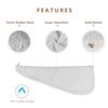 AIDEA Microfiber Hair Towel Wrap, 2 Pack Hair Turbans, Super Absorbent Quick Dry Hair Towel Wrap for All Hair Types Anti Frizz, 26"10", Grey view 2