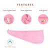 AIDEA Microfiber Hair Towel Wrap, 2 Pack Hair Turbans, Super Absorbent Quick Dry Hair Towel Wrap for All Hair Types Anti Frizz, 26"10", Pink view 2