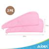 AIDEA Microfiber Hair Towel Wrap, 2 Pack Hair Turbans, Super Absorbent Quick Dry Hair Towel Wrap for All Hair Types Anti Frizz, 26"10", Pink view 3