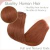 S-noilite Clip in Hair Extensions Real Human Hair Double Weft Thick 100% Remy Human Hair for Women Full Head 8 Pieces 18 Clips Straight (20 Inch - 150g,Dark Auburn (#33)) view 3