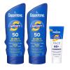 Coppertone Sport Sunscreen Pack, Water Resistant Sunscreen, Sport Sunscreen Lotion SPF 50, 7 Fl Oz Bottle (Pack of 2) + Sport Face Sunscreen Lotion SPF 60+, 2.5 Fl Oz Tube view 1