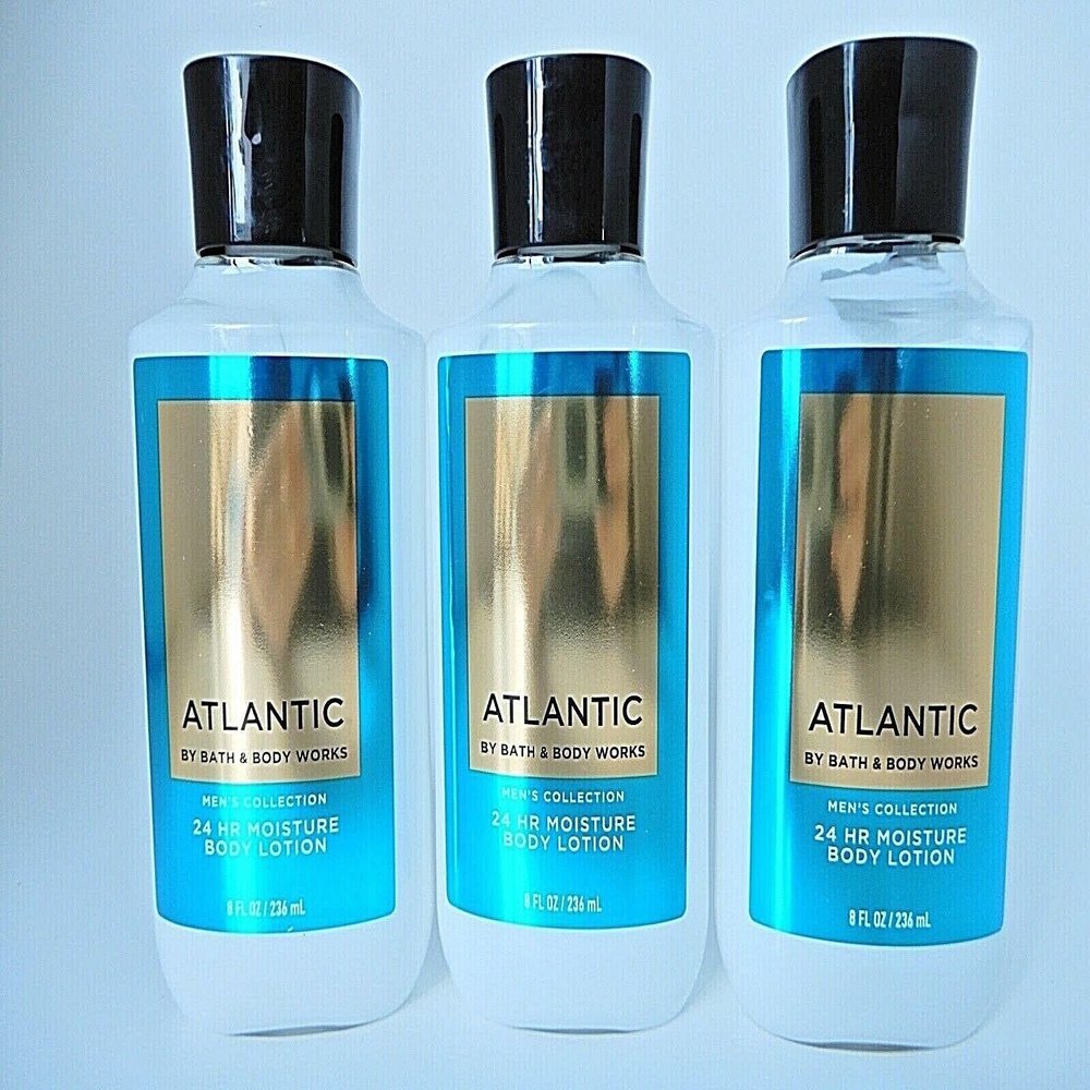 Generic 3 ATLANTIC MEN'S COLLECTION MOISTURE BODY LOTION LARGE 8oz