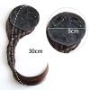 Bangs Synthetic Fishtail Plaited Braided Bangs One Pieces Natural False Hair Bang Front Braids Fringe Clip in Hair Extensions hairpieces for Women Bangs Hair Clip ( Color : Natural Black , Size : 1 ) view 2