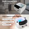 Acrylic Massage Footbath, Square Footbath Deep Foot Bath Spa, with Massage Stress Relief, for Fatigue and Tired Feet Colorful Lamp Footbath, Best Pedicure At Home Spa Treatment ( Size : 62*62*35cm , C view 3