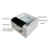 Acrylic Massage Footbath, Square Footbath Deep Foot Bath Spa, with Massage Stress Relief, for Fatigue and Tired Feet Colorful Lamp Footbath, Best Pedicure At Home Spa Treatment ( Size : 62*62*35cm , C view 4