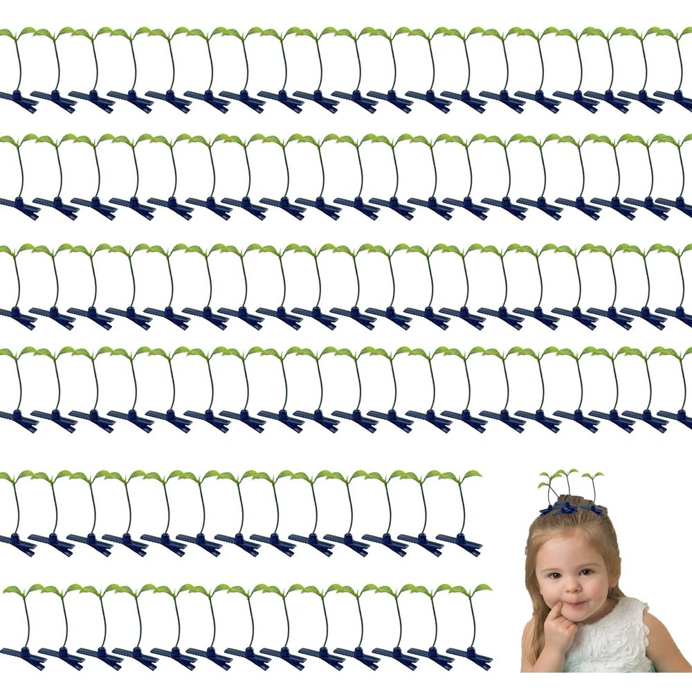 100 pieces Bean Sprout Hair Clips,Funy Plant Hair Clips,Little Grass hairpin,Headwear Cute Hair Accessories for Women Girls Kids School Home Party