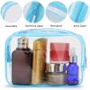 Tbestmax 10 Pcs Clear Cosmetic Bags Makeup Bags Portable Waterproof Travel Toiletry Bags Organizer Blue, 7.5"x 4.8"x 2.3" view 3