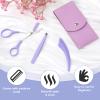 Piriuuo Eyebrow Grooming Kit, Eyebrow Scissors With Comb, Eyebrow Razor, Eyebrow Tweezer, Professional Precision Eyebrow Threading Kit Face Hair Removal Beauty Tool for Women Men view 3