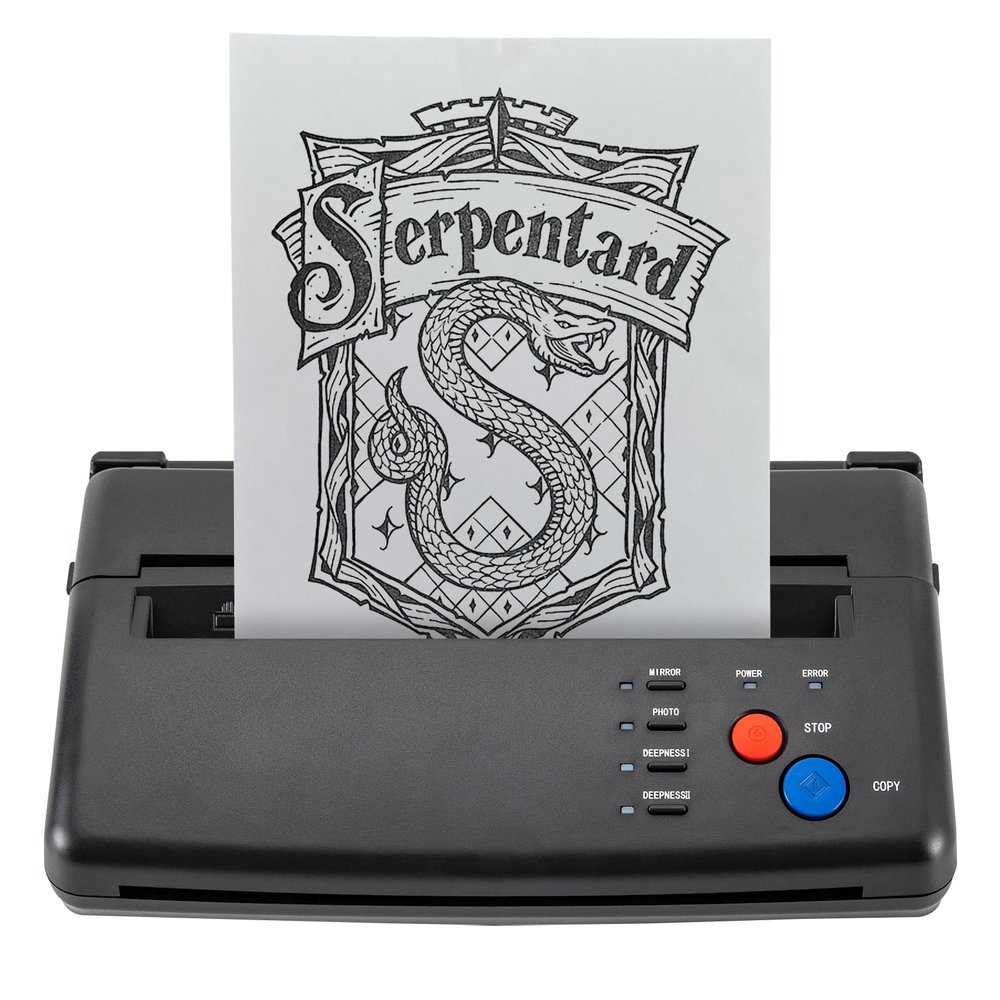 Tattoo Stencil Transfer Copier,Wireless Thermal Tattoo Printer Machine Applicable for A4 Paper,Portable Rechargeable Tattoo Supplies for Beginners Temporary Tattoos
