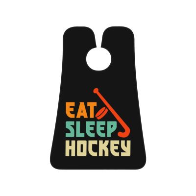 ZKLCRYTR Eat Sleep Hockey Men's Beard Bib Apron Waterproof Smooth Surface Beard Apron Durable Foldable Beard Hair Men's Gift