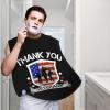 ZKLCRYTR Thank You Veterans Men's Beard Bib Apron Waterproof Smooth Surface Beard Apron Durable Foldable Beard Hair Men's Gift view 2
