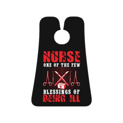 ZKLCRYTR Nurse One Of The Few Blessings Of Being Ill Men's Beard Bib Apron Waterproof Smooth Surface Beard Apron Durable Foldable Beard Hair Men's Gift