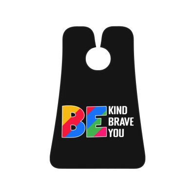 ZKLCRYTR Be Kind Brave You Men's Beard Bib Apron Waterproof Smooth Surface Beard Apron Durable Foldable Beard Hair Men's Gift