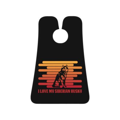 ZKLCRYTR I Love My Siberian Husky Men's Beard Bib Apron Waterproof Smooth Surface Beard Apron Durable Foldable Beard Hair Men's Gift
