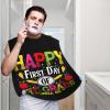 ZKLCRYTR Happy First Day Of Ist Grade It's Gonna Be Great Men's Beard Bib Apron Waterproof Smooth Surface Beard Apron Durable Foldable Beard Hair Men's Gift view 2