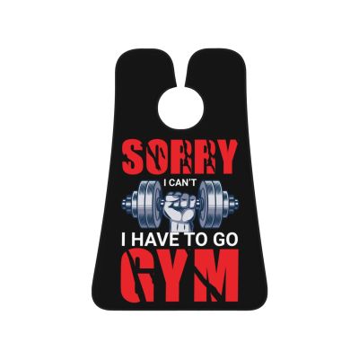 ZKLCRYTR Sorry I Can't I Have To Go Gym Men's Beard Bib Apron Waterproof Smooth Surface Beard Apron Durable Foldable Beard Hair Men's Gift