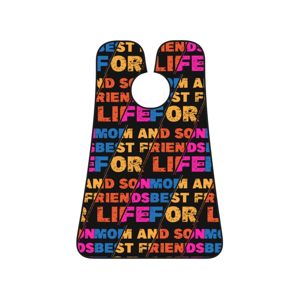 ZKLCRYTR Mom And Son Best Friends For Life Men's Beard Bib Apron Waterproof Smooth Surface Beard Apron Durable Foldable Beard Hair Men's Gift